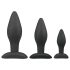 Easytoys Rocket - set de plugs anaux noirs (3 pièces)