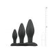 Easytoys Rocket - set de plugs anaux noirs (3 pièces)