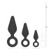 Easytoys - Set de plugs anaux à anneaux - 3 pcs (noir)