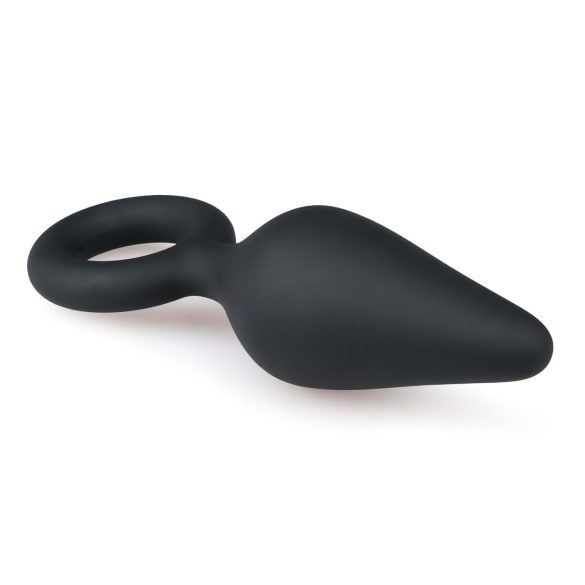 Easytoys - plug anal à anneau - taille moyenne - silicone noir