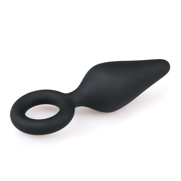 Easytoys - plug anal à anneau - taille moyenne - silicone noir
