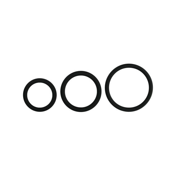 Easytoys - ensemble anneaux pénis en silicone - 3 pièces (noir)