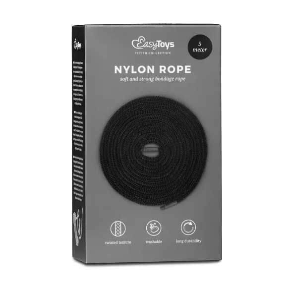 Easytoys Rope - corde de bondage (5 m, noire)