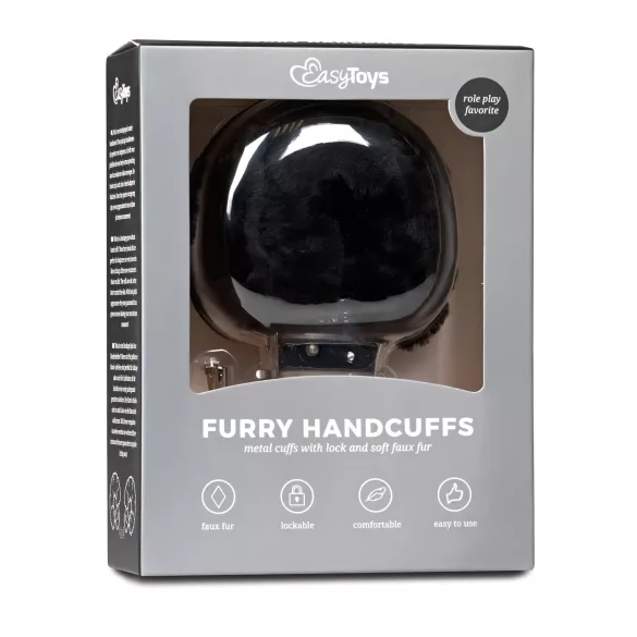 Easytoys - menottes peluche - noir