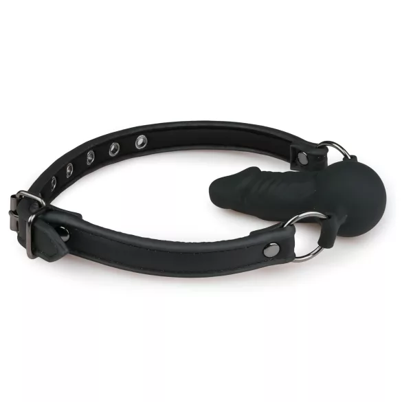 Easytoys - bâillon bouche avec dildo interne - silicone noir