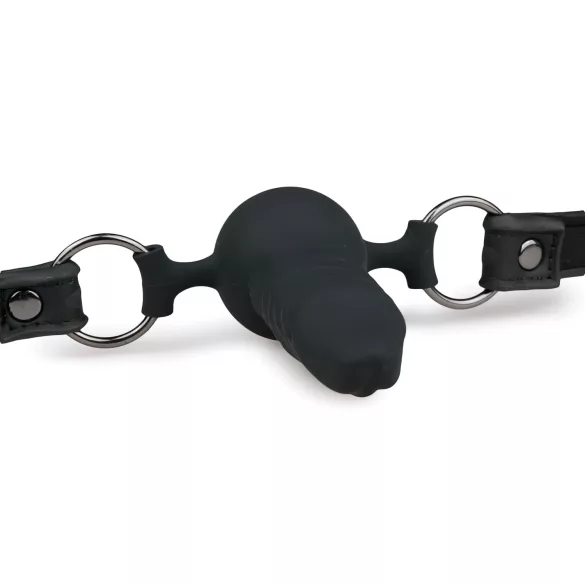 Easytoys - bâillon bouche avec dildo interne - silicone noir