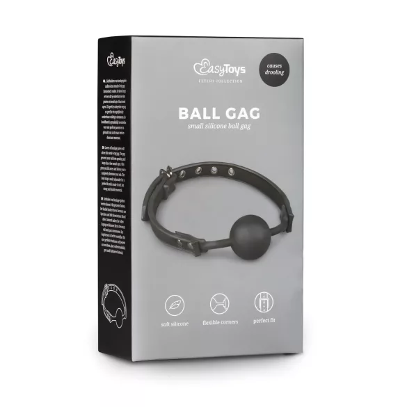 Easytoys - bâillon boule silicone - noir