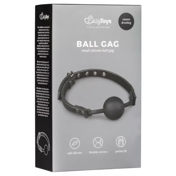 EasyToys - bâillon boule en silicone (noir)