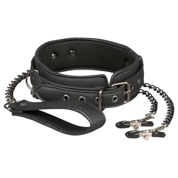 Easytoys - set pinces tétons avec collier et laisse - 4 pièces