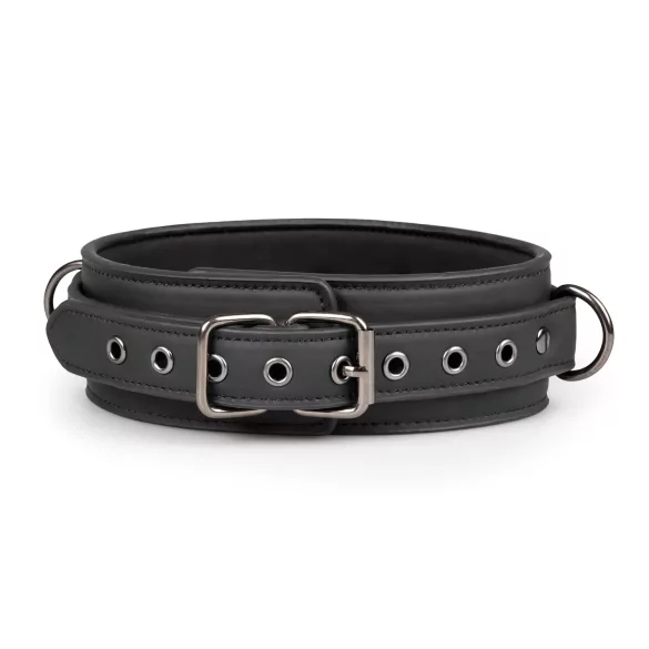Easytoys - collier fétiche avec laisse - cuir noir