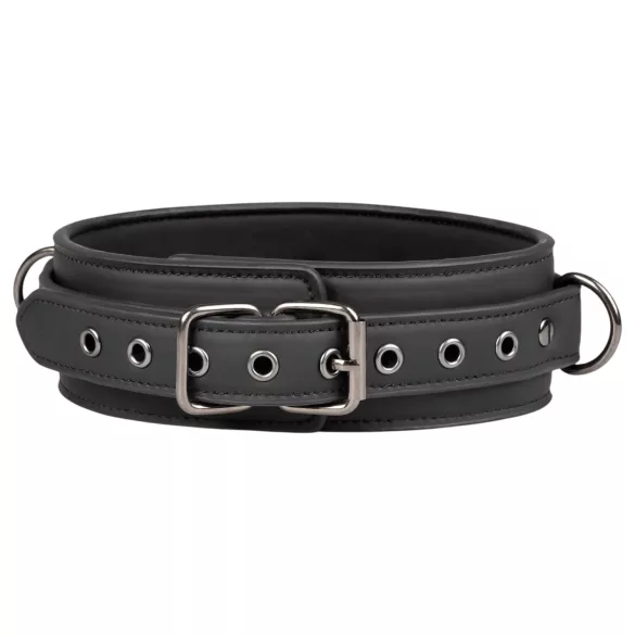 Easytoys - collier fétiche avec laisse - cuir noir