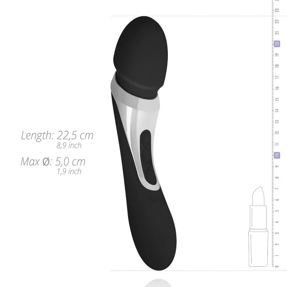 Sway No.1 - vibromasseur wand 2 en 1 rechargeable - noir