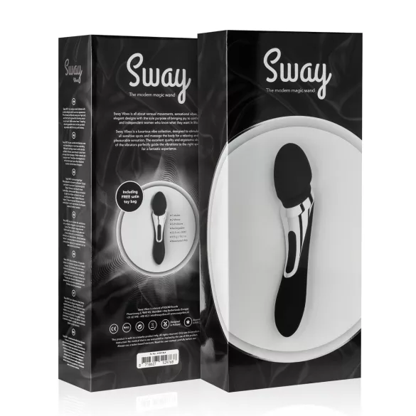 Sway No.1 - vibromasseur wand 2 en 1 rechargeable - noir