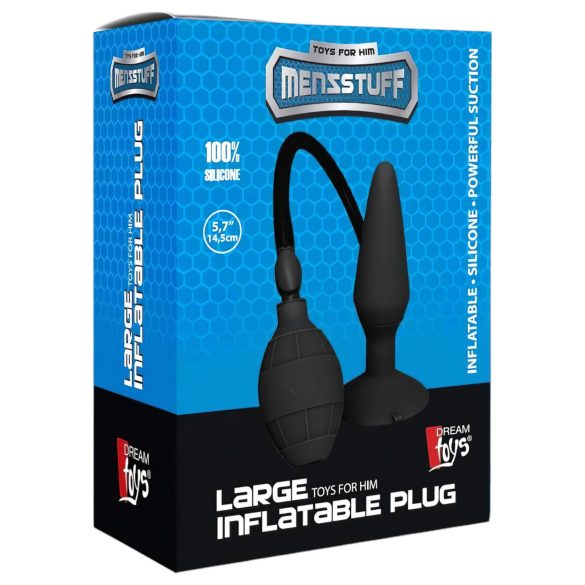 MenzStuff - plug anal gonflable - grande taille - silicone noir