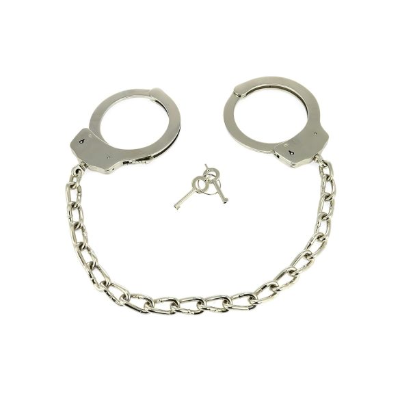 Rimba - longues chaînes, menottes chevilles en acier (argent) - 2 pcs