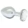 Rimba XS - plug anal métallique avec pierre transparente (argent)