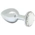 Rimba XS - plug anal métallique avec pierre transparente (argent)