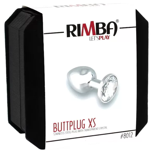 Rimba XS - plug anal métallique avec pierre transparente (argent)