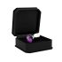 Rimba XS - Plug anal argent, orné de pierres violettes