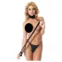 Rimba Soft - collier et laisse doux - simili cuir noir