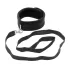 Rimba Soft - collier et laisse doux - simili cuir noir