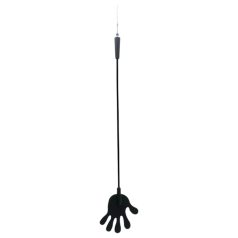 Rimba - cravache en silicone avec main - 40cm (noir)