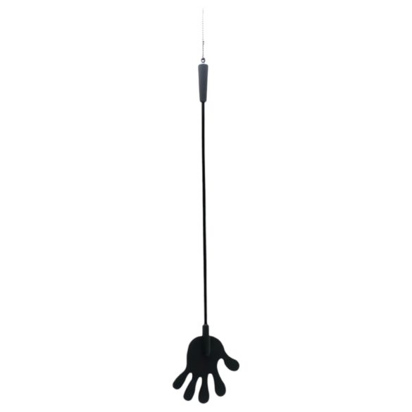 Rimba - cravache en silicone avec main - 40cm (noir)