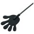 Rimba - cravache en silicone avec main - 40cm (noir)