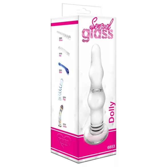 Rimba Dolly - gode ceinture anale ondulé - verre transparent