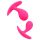 Rimba Copenhagen - plug anal set - rose - lot de 2