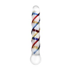   Rimba Rachella - double dildo en verre (transparent - coloré)