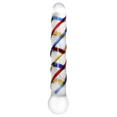   Rimba Rachella - double godemichet en verre - transparent et coloré