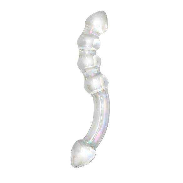 Rimba Xena - Double Godemichet en Verre (Transparent)