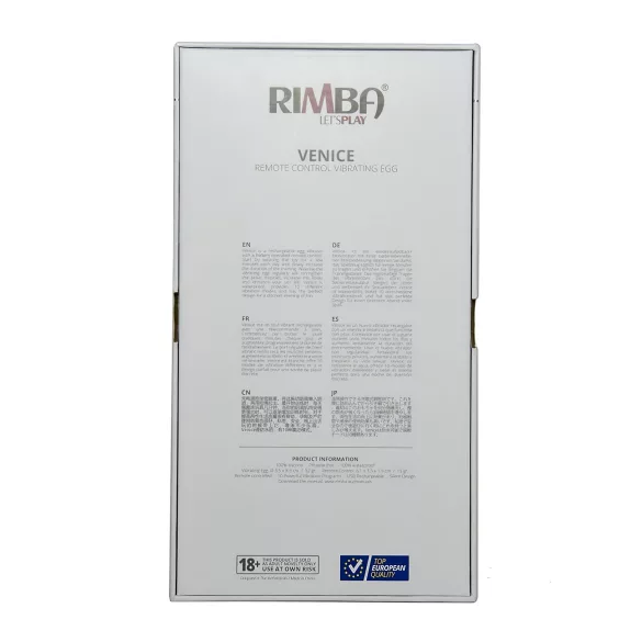 Rimba Venice - œuf vibrant télécommandé rechargeable - noir