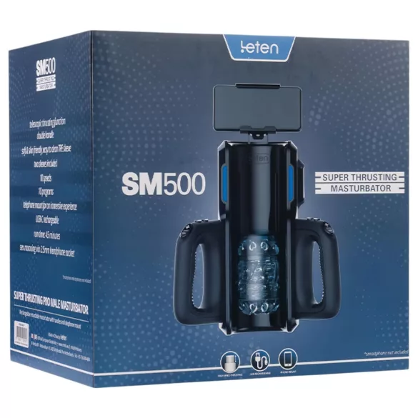 LETEN SM 500 - masturbateur automatique va-et-vient support téléphone noir