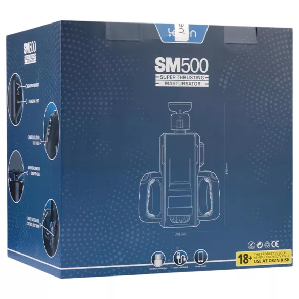 LETEN SM 500 - masturbateur automatique va-et-vient support téléphone noir