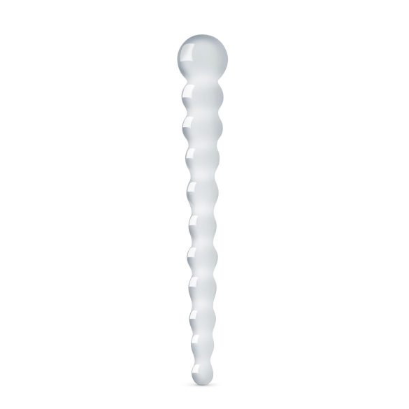 Gildo Glass No. 20 - godemiché perlé en verre (transparent)