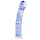 Gildo Glass No. 5 - godemichet en verre spirale - transparent bleu