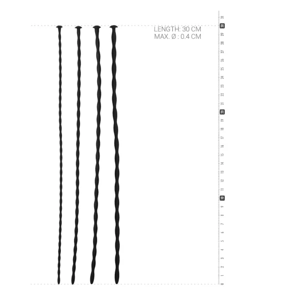 SINNER Gear - kit de sondes urétrales - silicone noir