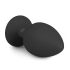 Easytoys Diamond - Plug anal noir avec pierre blanche (grand)
