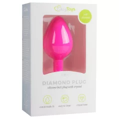 Easytoys Diamond - plug anal bijoux - taille moyenne - rose