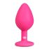 Easytoys Diamond - plug anal moyen à pierres blanches - rose