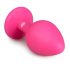 Easytoys Diamond - plug anal moyen à pierres blanches - rose