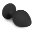 Easytoys Diamond - plug anal avec pierre blanche - taille moyenne - noir