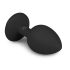 Easytoys Diamond - plug anal noir petit avec pierres blanches