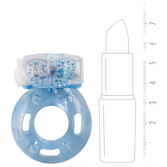 Easytoys - anneau pénis vibrant jetable - silicone bleu