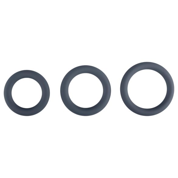 Boners - set anneaux péniens - 3 pièces - silicone gris