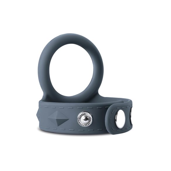 Anneau combo pénis & testicules Boners Strap L (gris)