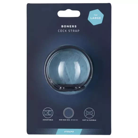 Boners - cockring réglable - silicone gris - taille L