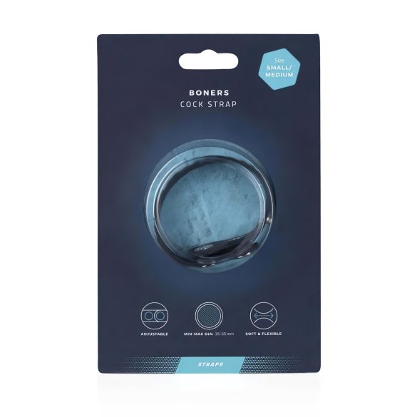 Boners - anneau pénis réglable - silicone gris - S/M